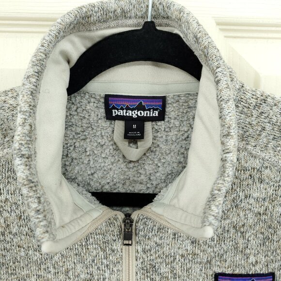 Patagonia Better Sweater Quarter Zip Pullover M Natural (Tan/Beige) - Picture 5 of 16
